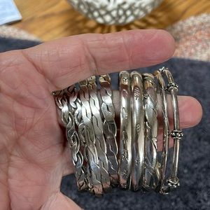 Sterling silver bangle bracelets